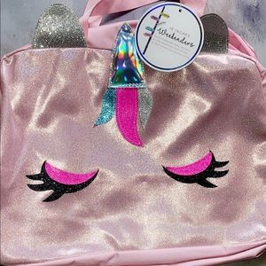Girls unicorn weekender bag